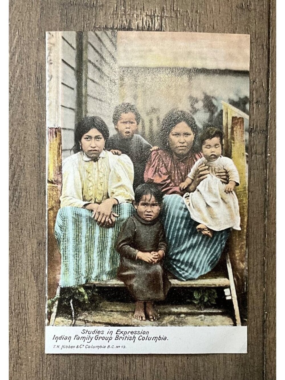 Studies in Expression Postcard Indian Family Group British Columbia Indigenous